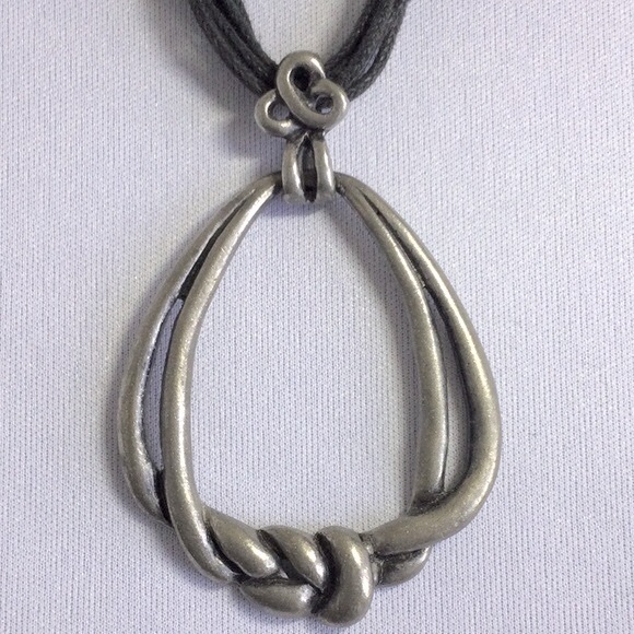 Vintage Pewter Knot Necklace - Picture 1 of 7